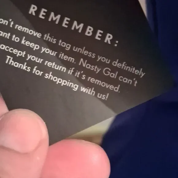 NWT NASTY GAL Women's 3/4 sleeve Royal Blue Dress Size Medium - Picture 2 of 8